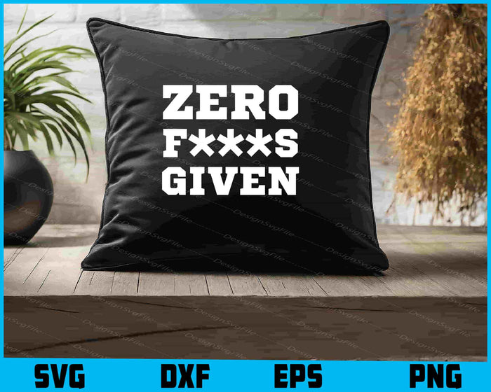 Zero F*cks Given SVG