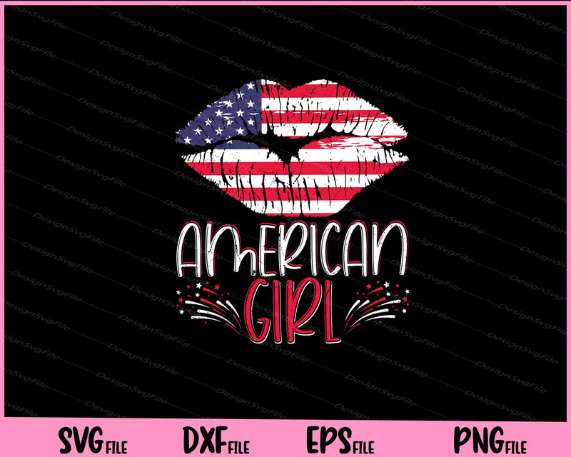 American Girl 4th of July Svg Cutting Printable Files  - Premium Cutting Files in SVG, PNG & EPS Formats - Premium SVG Cutting Files for Crafts