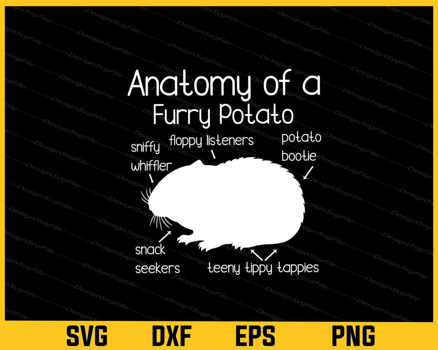 Anatomy Of A Furry Potato Svg Cutting Printable File  - Premium Cutting Files in SVG, PNG & EPS Formats - Premium SVG Cutting Files for Crafts