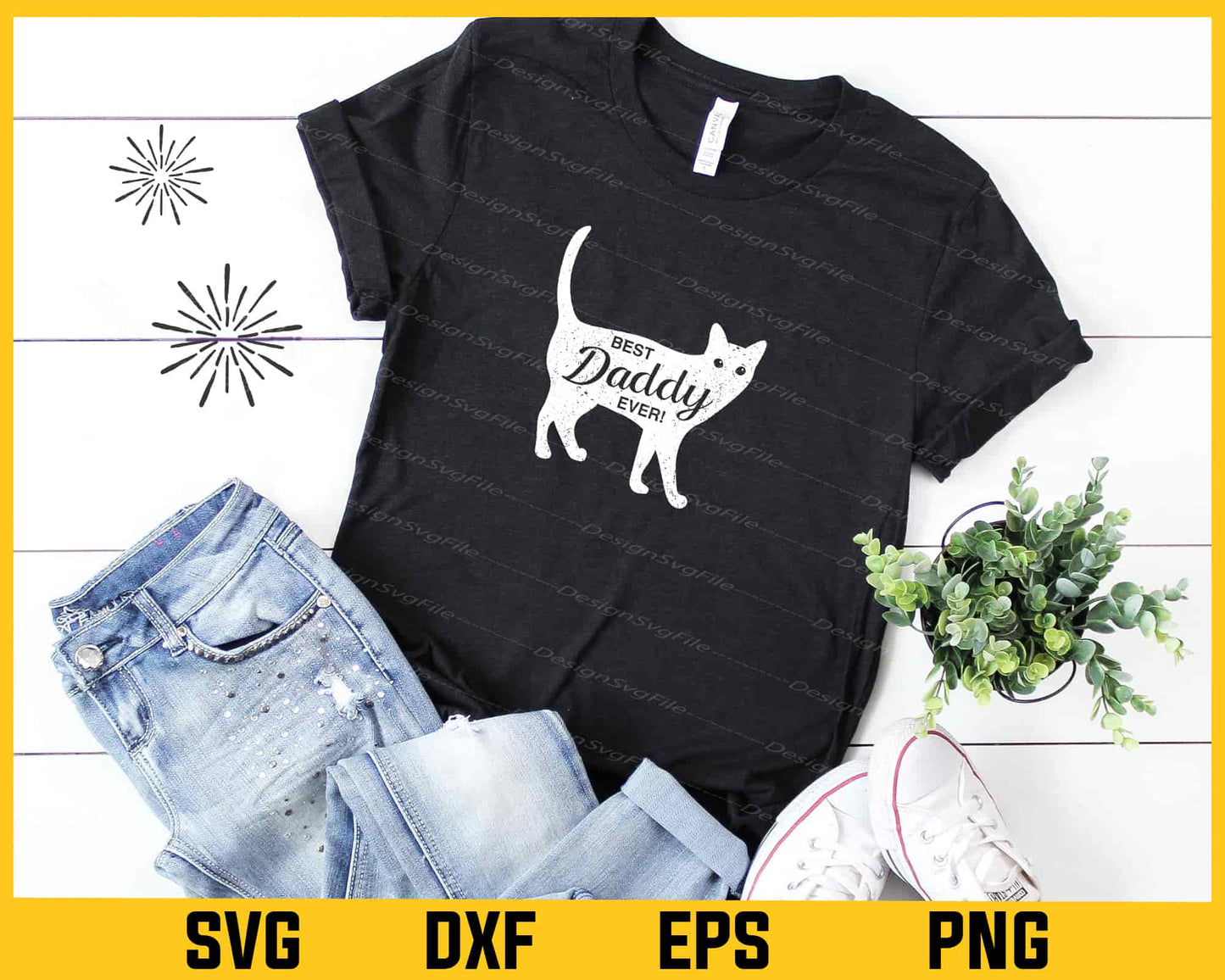 Best Cat Daddy Ever! Svg Cutting Printable File  - Premium Cutting Files in SVG, PNG & EPS Formats - Premium SVG Cutting Files for Crafts