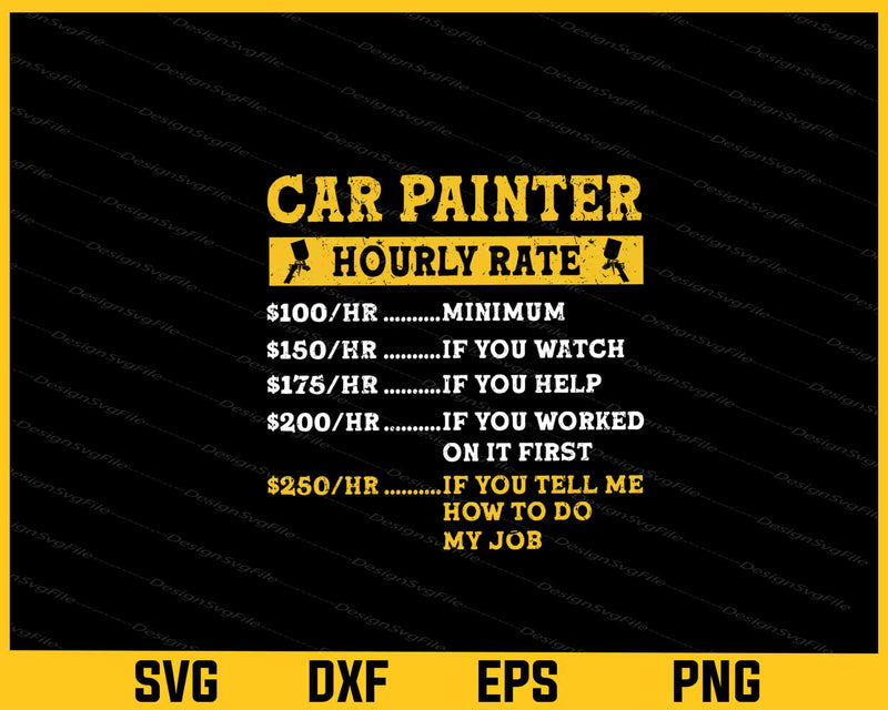 Car Painter hourly rate svg