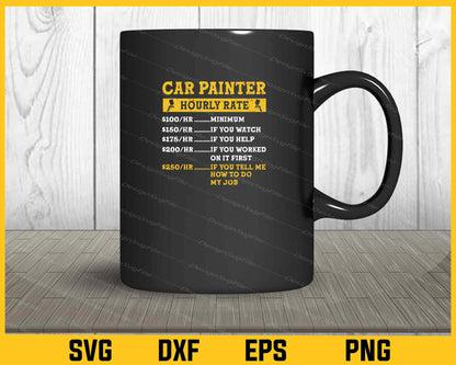 Car Painter hourly rate Svg Cutting Printable File  - Premium Cutting Files in SVG, PNG & EPS Formats - Premium SVG Cutting Files for Crafts