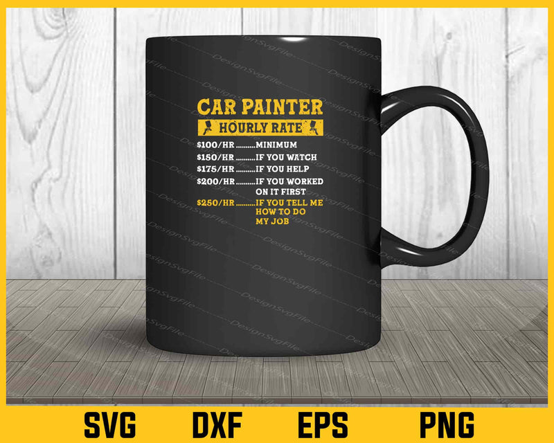 Car Painter hourly rate mug
