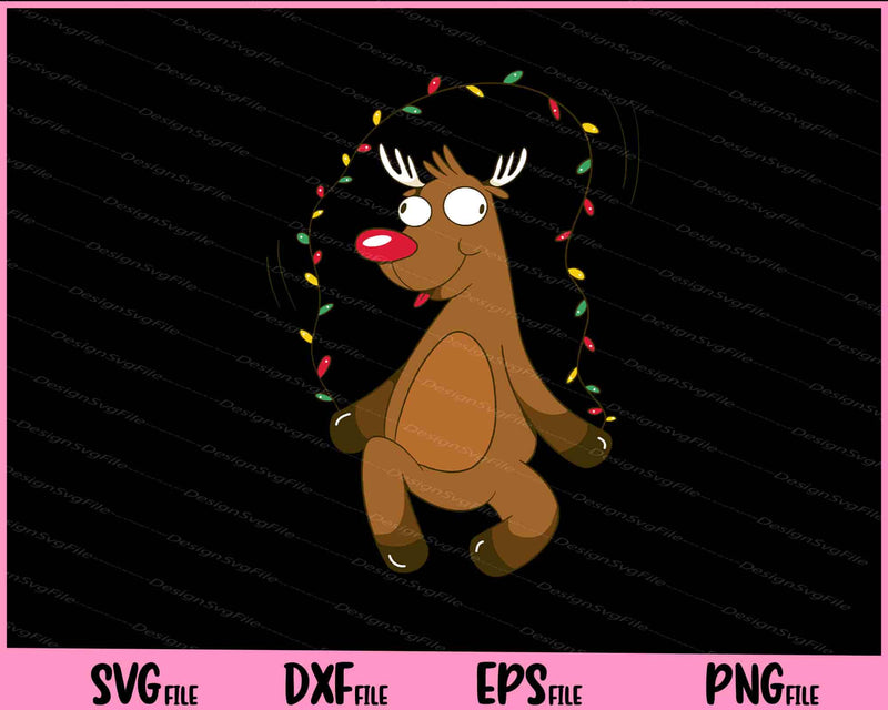 Christmas reindeer jumping rope svg
