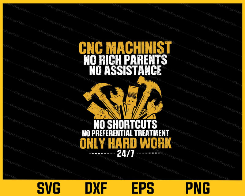 CNC Machinist No rich Parents no Assistance svg