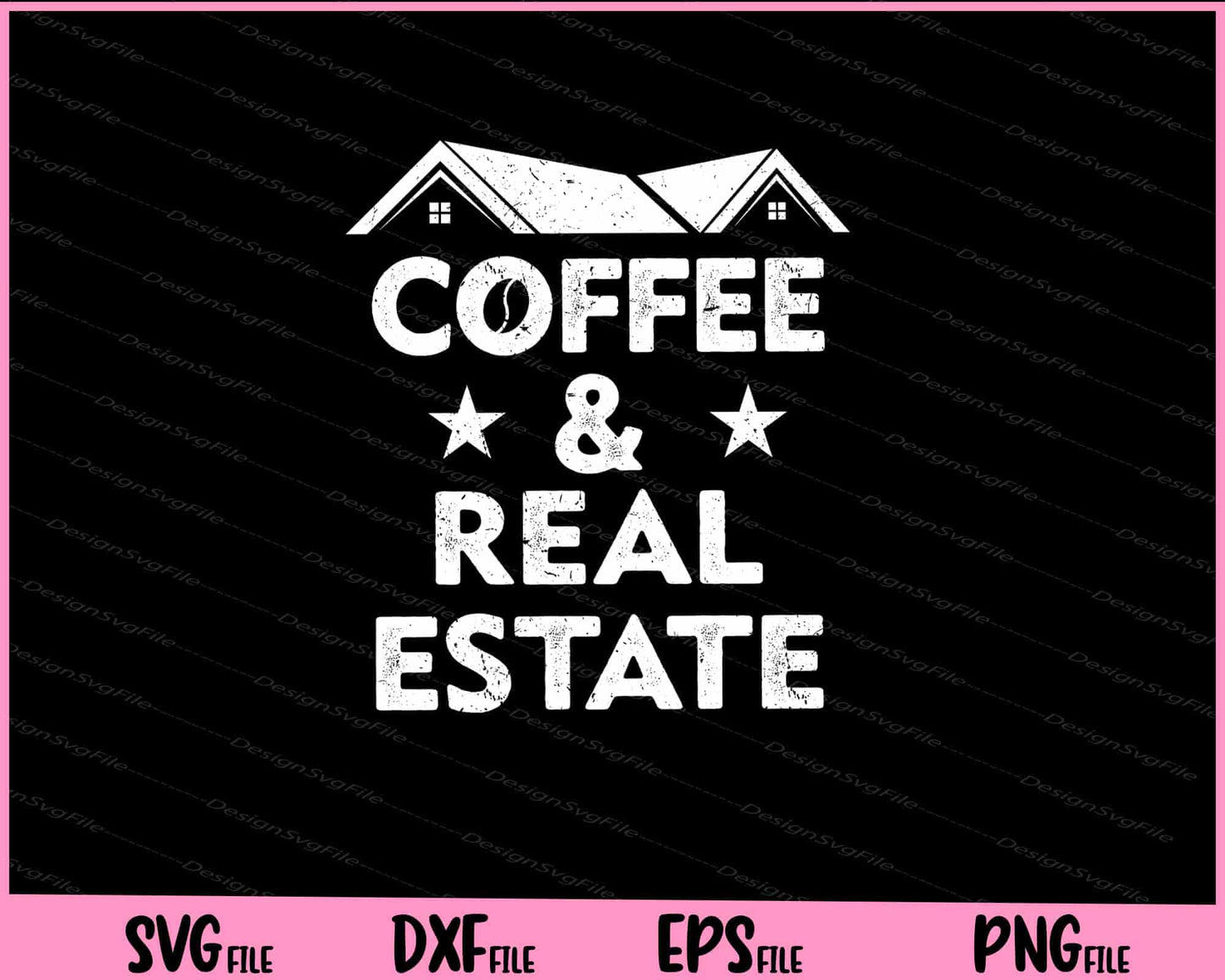 Coffee & Real estate Svg Cutting Printable Files  - Premium Cutting Files in SVG, PNG & EPS Formats - Premium SVG Cutting Files for Crafts