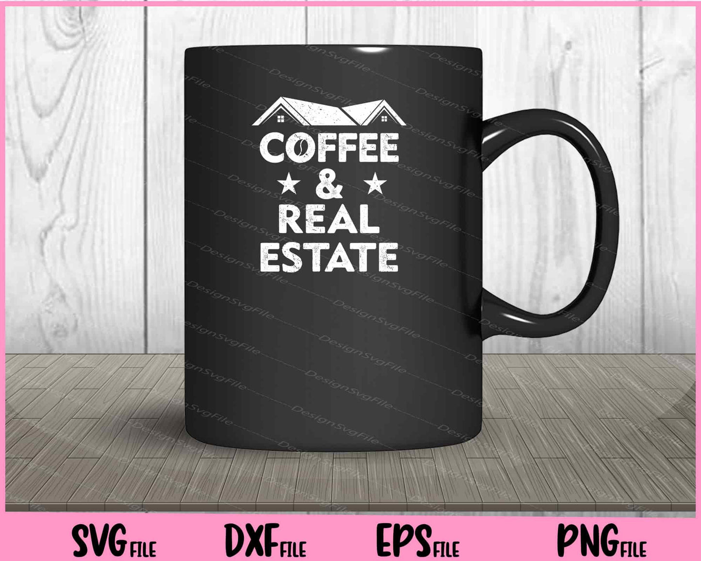 Coffee & Real estate Svg Cutting Printable Files  - Premium Cutting Files in SVG, PNG & EPS Formats - Premium SVG Cutting Files for Crafts