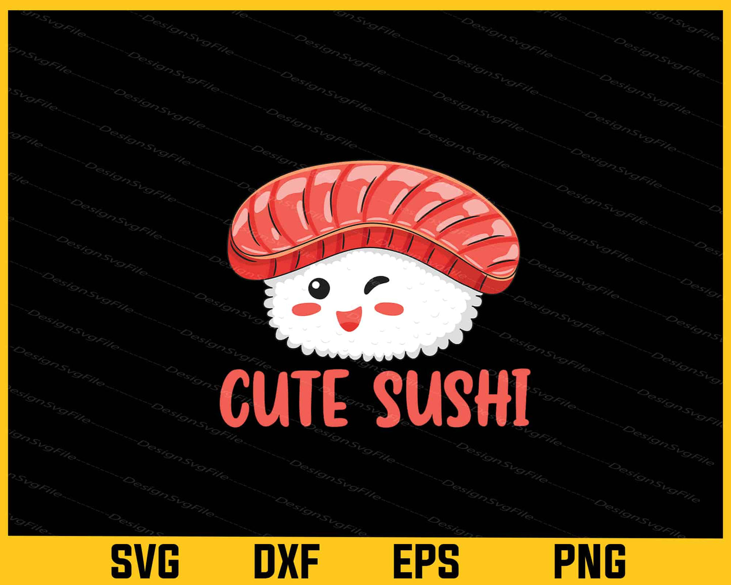 Cute Sushi Food Svg Cutting Printable File  - Premium Cutting Files in SVG, PNG & EPS Formats - Premium SVG Cutting Files for Crafts