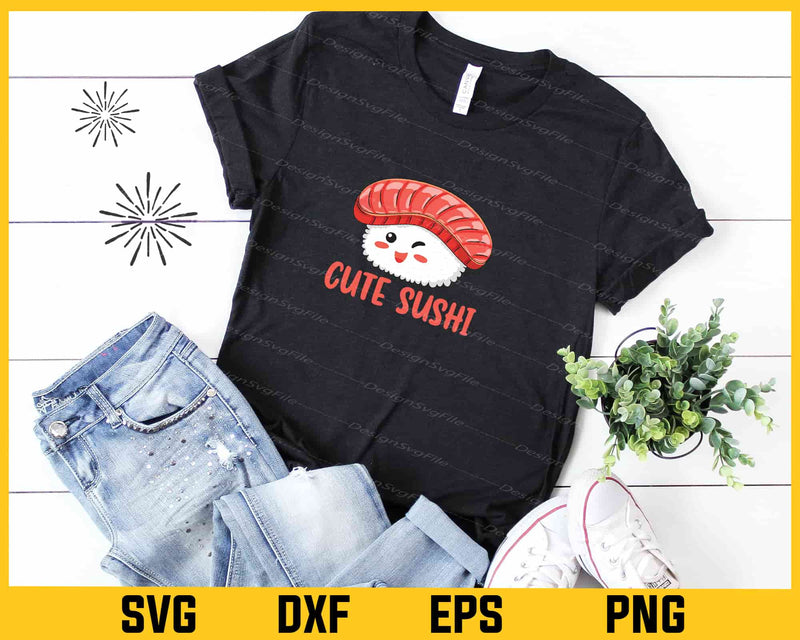 Cute Sushi Food t shirt