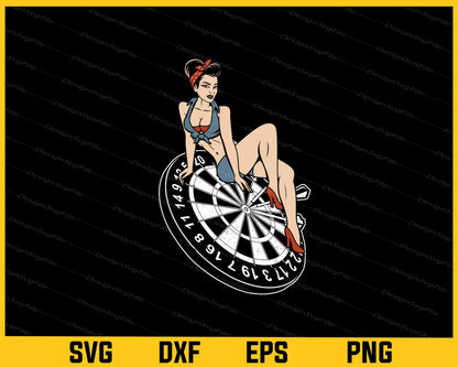 Darts Girl Dart Love Svg Cutting Printable File  - Premium Cutting Files in SVG, PNG & EPS Formats - Premium SVG Cutting Files for Crafts