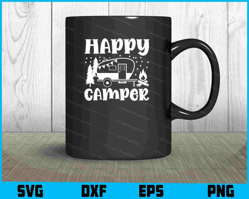 happy camper Svg Png Dxf Digital Cutting File  - Premium Cutting Files in SVG, PNG & EPS Formats - Premium SVG Cutting Files for Crafts