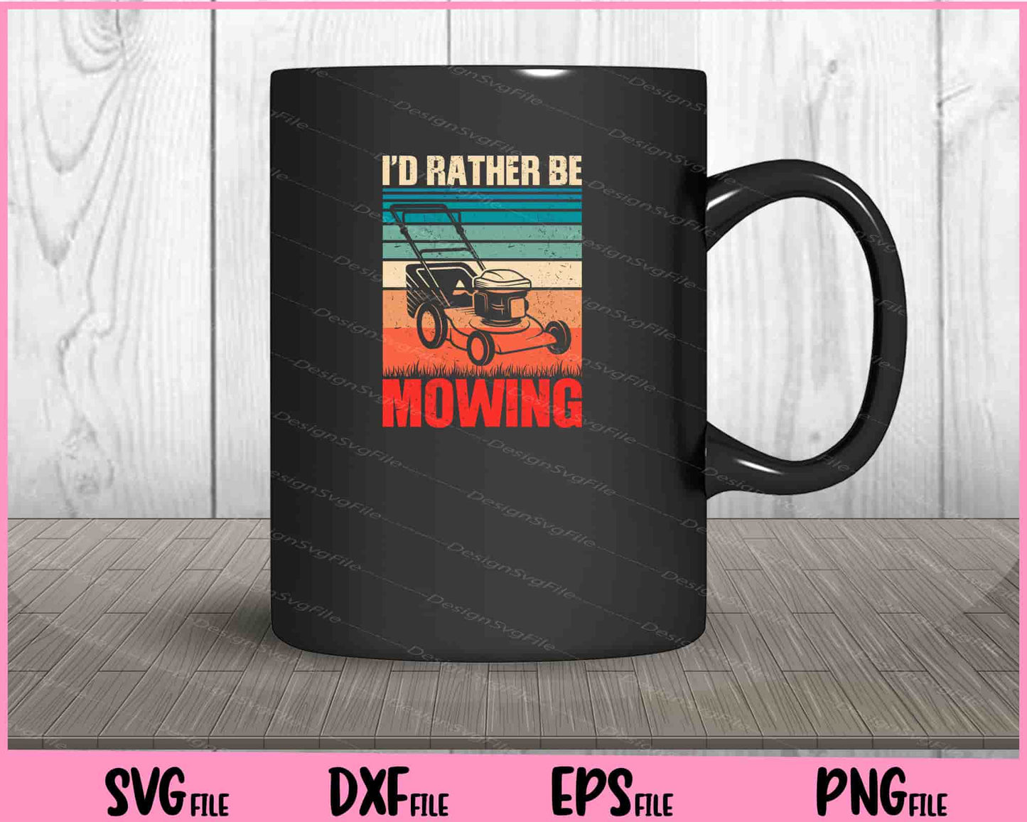 I’d Rather be Mowing Gardener Retro Vintage Svg Cutting Printable Files  - Premium Cutting Files in SVG, PNG & EPS Formats - Premium SVG Cutting Files for Crafts