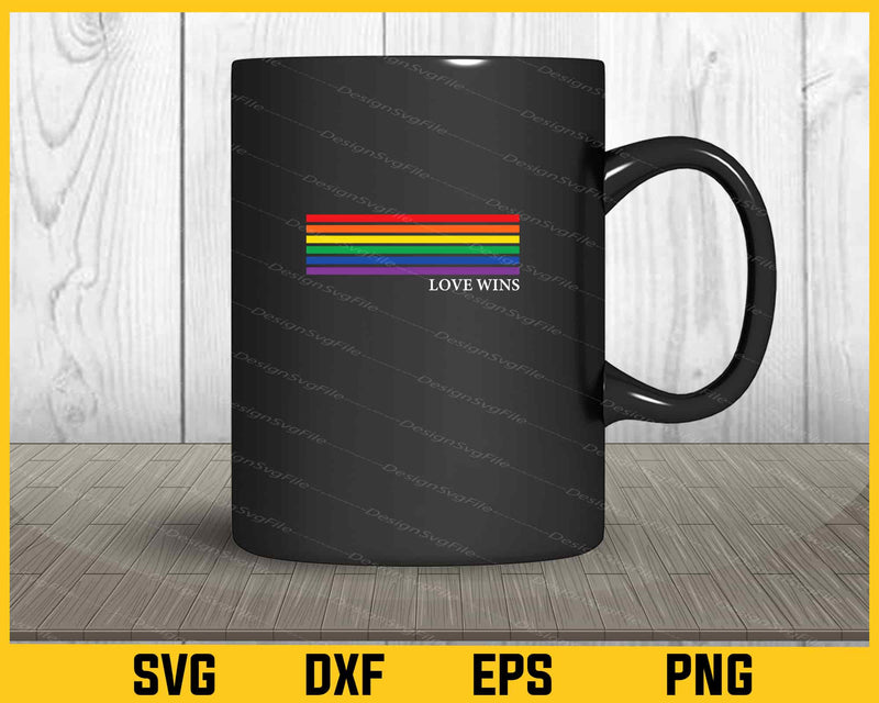 Love Wins Gay Pride Rainbow mug