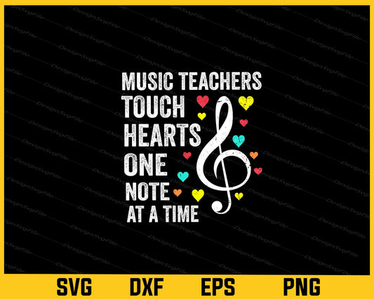 Music Teachers Touch Hearts Svg Cutting Printable File  - Premium Cutting Files in SVG, PNG & EPS Formats - Premium SVG Cutting Files for Crafts