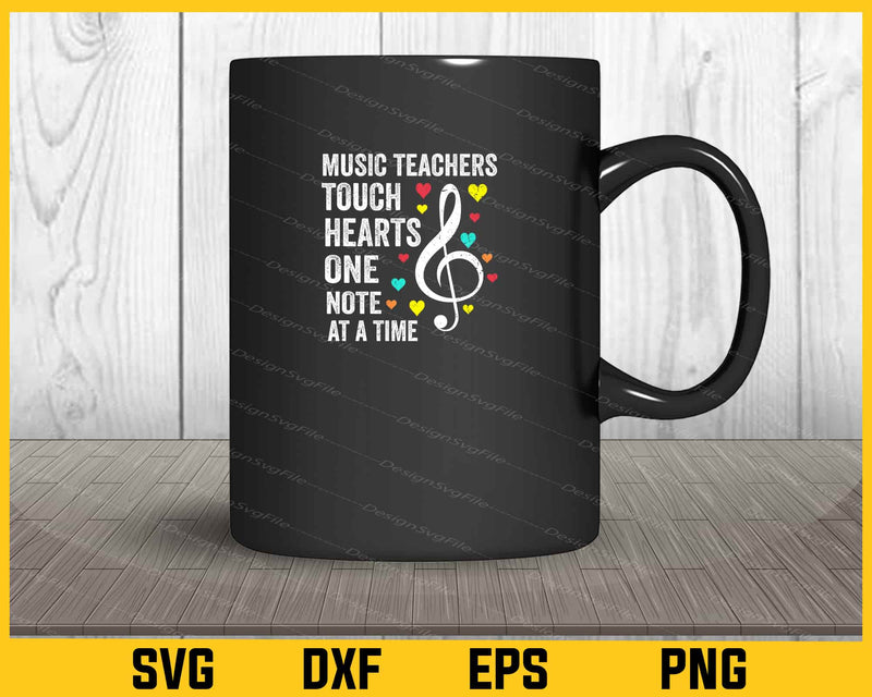 Music Teachers Touch Hearts Svg Cutting Printable File  - Premium Cutting Files in SVG, PNG & EPS Formats - Premium SVG Cutting Files for Crafts