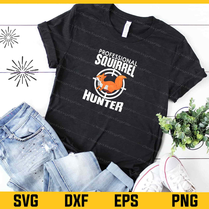 Professional Squirrel Hunter Svg Cutting Printable File  - Premium Cutting Files in SVG, PNG & EPS Formats - Premium SVG Cutting Files for Crafts