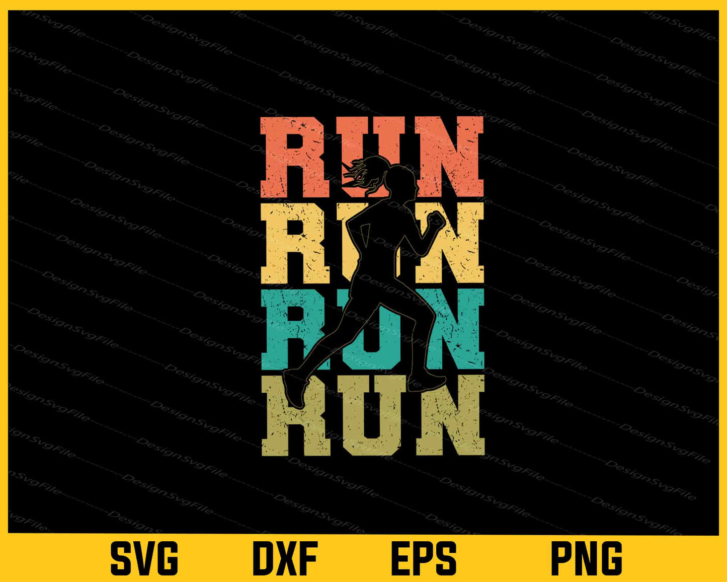 Run Run Run Run Vintag Svg Cutting Printable File  - Premium Cutting Files in SVG, PNG & EPS Formats - Premium SVG Cutting Files for Crafts