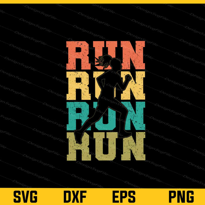 Run Run Run Run Vintag Svg Cutting Printable File  - Premium Cutting Files in SVG, PNG & EPS Formats - Premium SVG Cutting Files for Crafts
