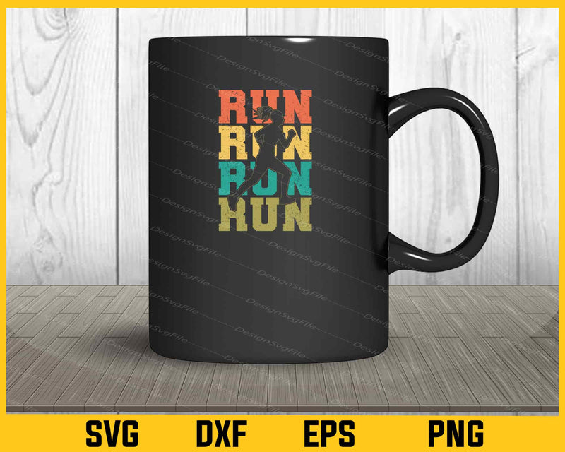 Run Run Run Run Vintag mug