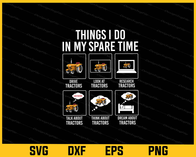 Things I Do In My Spare Time Svg Cutting Printable File  - Premium Cutting Files in SVG, PNG & EPS Formats - Premium SVG Cutting Files for Crafts
