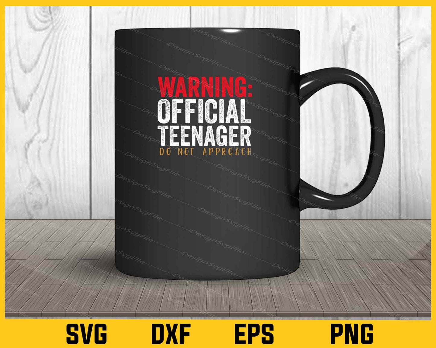 Warning Official Teenager Do Not Approach Svg Cutting Printable File  - Premium Cutting Files in SVG, PNG & EPS Formats - Premium SVG Cutting Files for Crafts