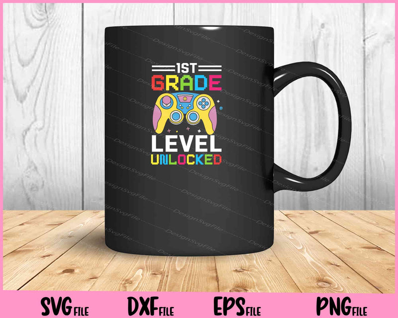 1st Grade Level Unlocked gaming mug
