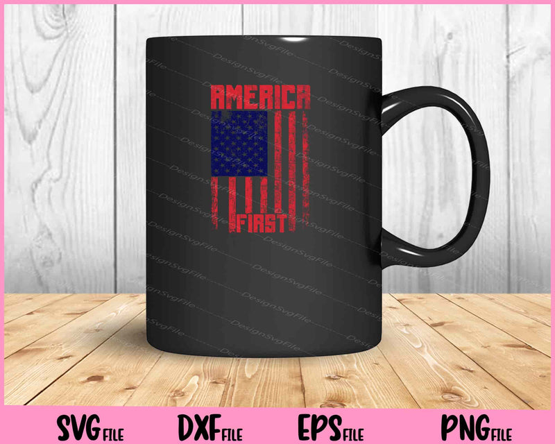 America First flag mug