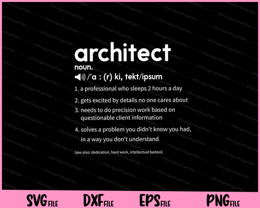 Architect Definition funny for architects Svg Cutting Printable Files  - Premium Cutting Files in SVG, PNG & EPS Formats - Premium SVG Cutting Files for Crafts