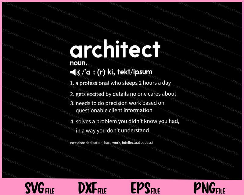 Architect Definition funny for architects svg