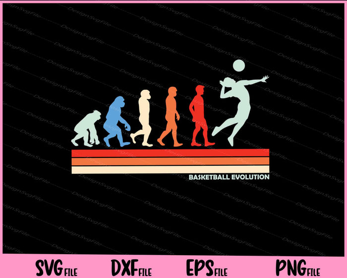 Basketball evolution Vintage Svg Cutting Printable Files  - Premium Cutting Files in SVG, PNG & EPS Formats - Premium SVG Cutting Files for Crafts