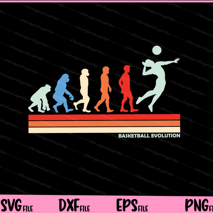 Basketball evolution Vintage Svg Cutting Printable Files  - Premium Cutting Files in SVG, PNG & EPS Formats - Premium SVG Cutting Files for Crafts