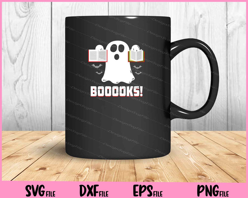 Boo Ghost Reading Book Library Funny Halloween mug
