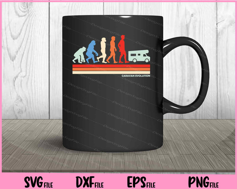 Caravan evolution Vintage mug