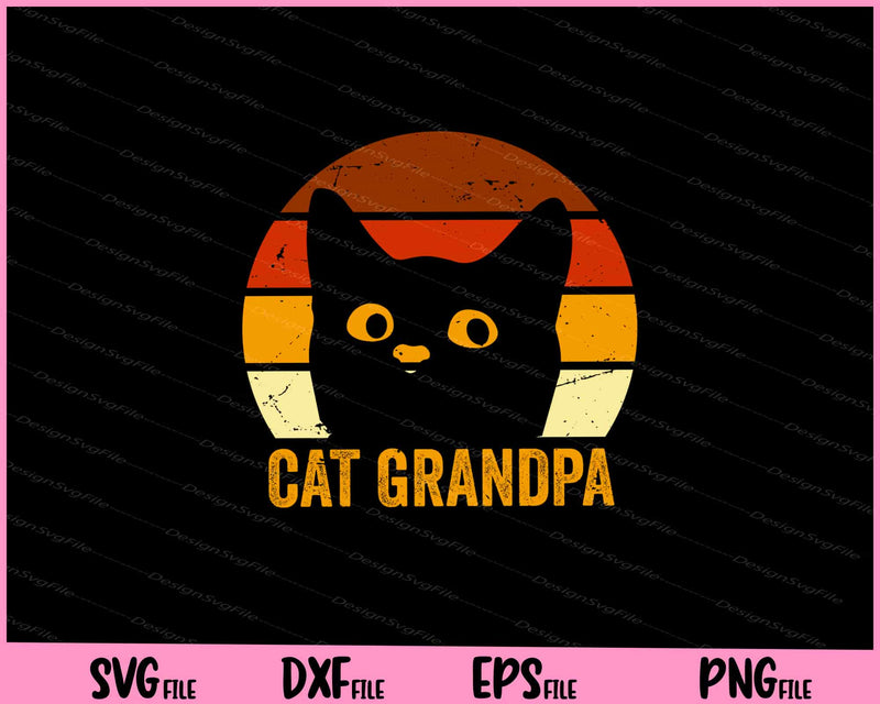 Cat Grandpa father day svg