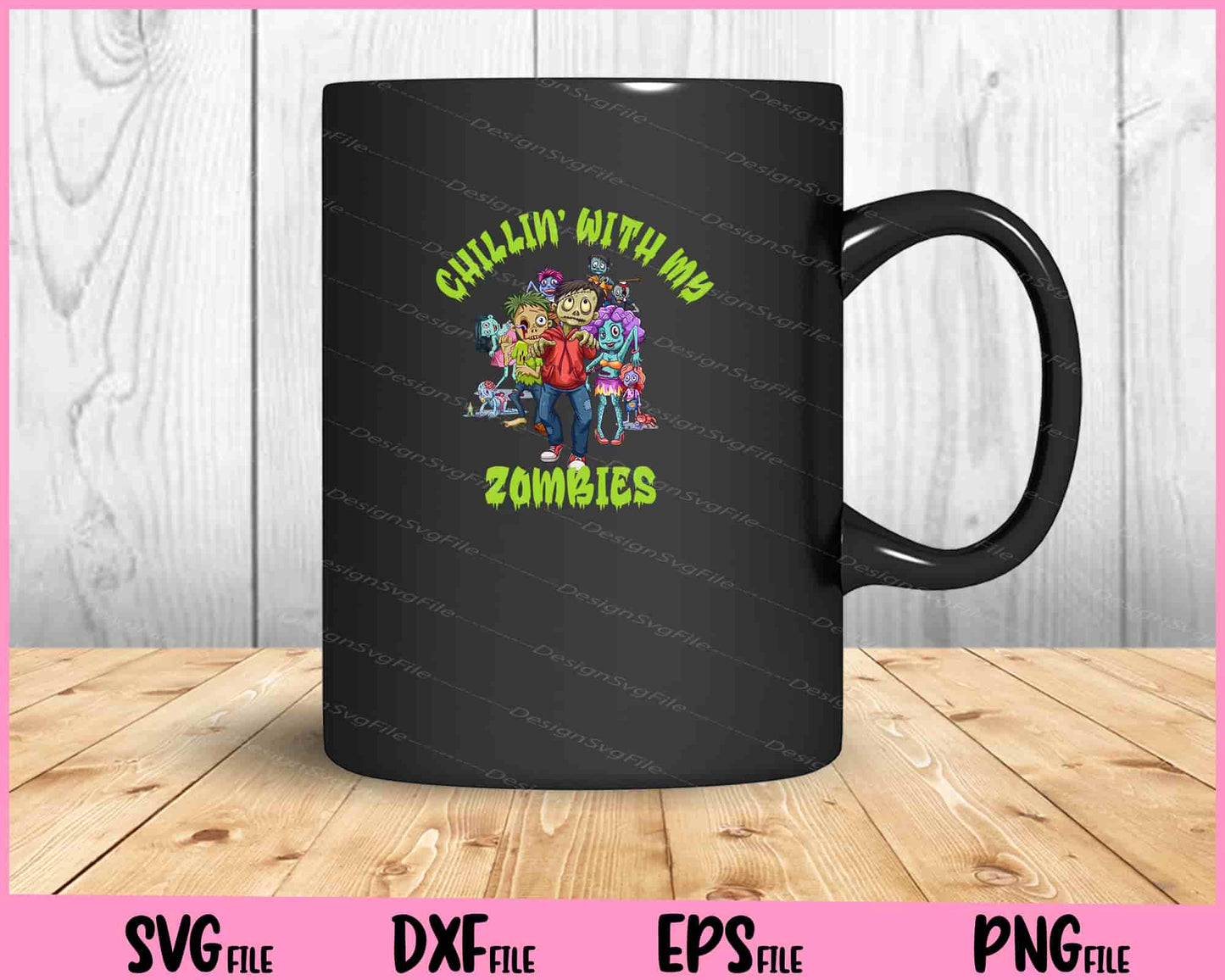 Chillin With My Zombies Halloween Boys Kids Funny Svg Cutting Printable Files  - Premium Cutting Files in SVG, PNG & EPS Formats - Premium SVG Cutting Files for Crafts