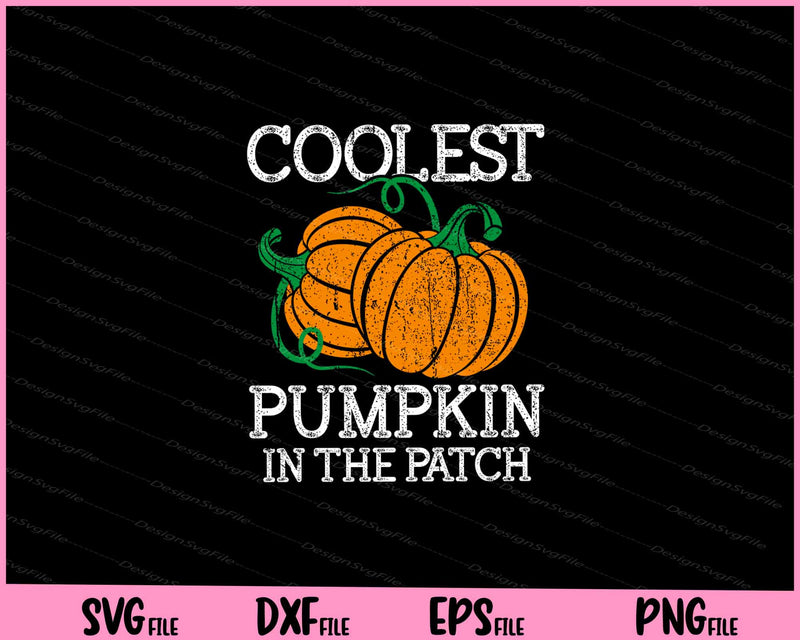 Coolest Pumpkin In The Patch Halloween svg