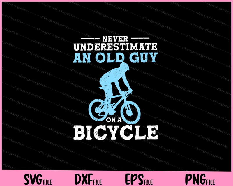 Cycling Biking Old Guy on a Bicycle Bike Riding svg