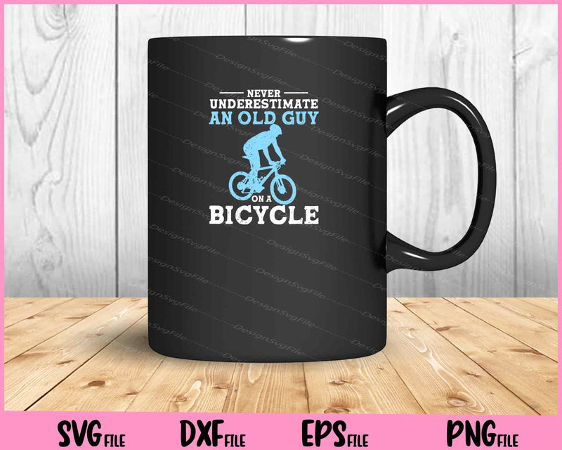 Cycling Biking Old Guy on a Bicycle Bike Riding mug