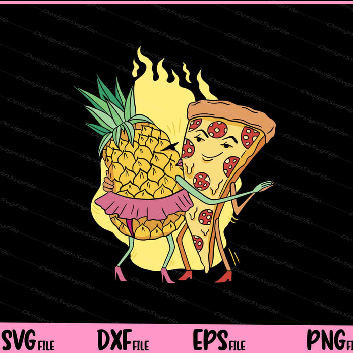 Dancing pizza and pineapple Svg Cutting Printable Files  - Premium Cutting Files in SVG, PNG & EPS Formats - Premium SVG Cutting Files for Crafts