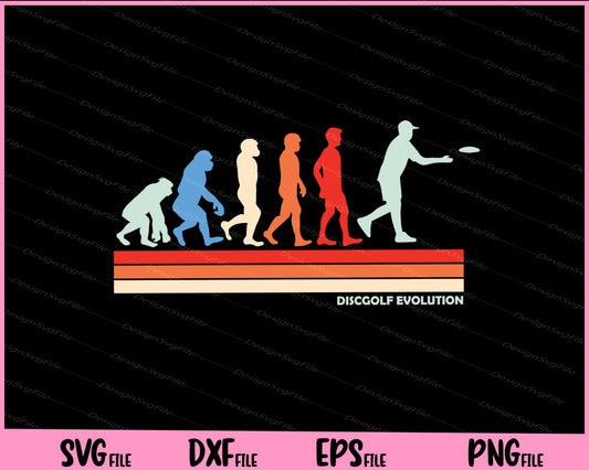 Disc golf evolution Vintage Svg Cutting Printable Files  - Premium Cutting Files in SVG, PNG & EPS Formats - Premium SVG Cutting Files for Crafts