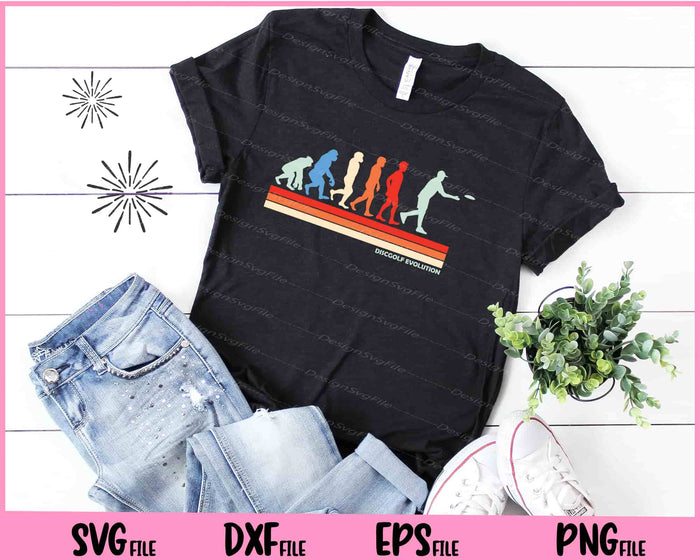 Disc golf evolution Vintage Svg Cutting Printable Files  - Premium Cutting Files in SVG, PNG & EPS Formats - Premium SVG Cutting Files for Crafts