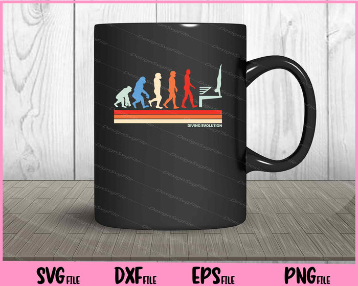 Diving evolution Vintage Svg Cutting Printable Files  - Premium Cutting Files in SVG, PNG & EPS Formats - Premium SVG Cutting Files for Crafts