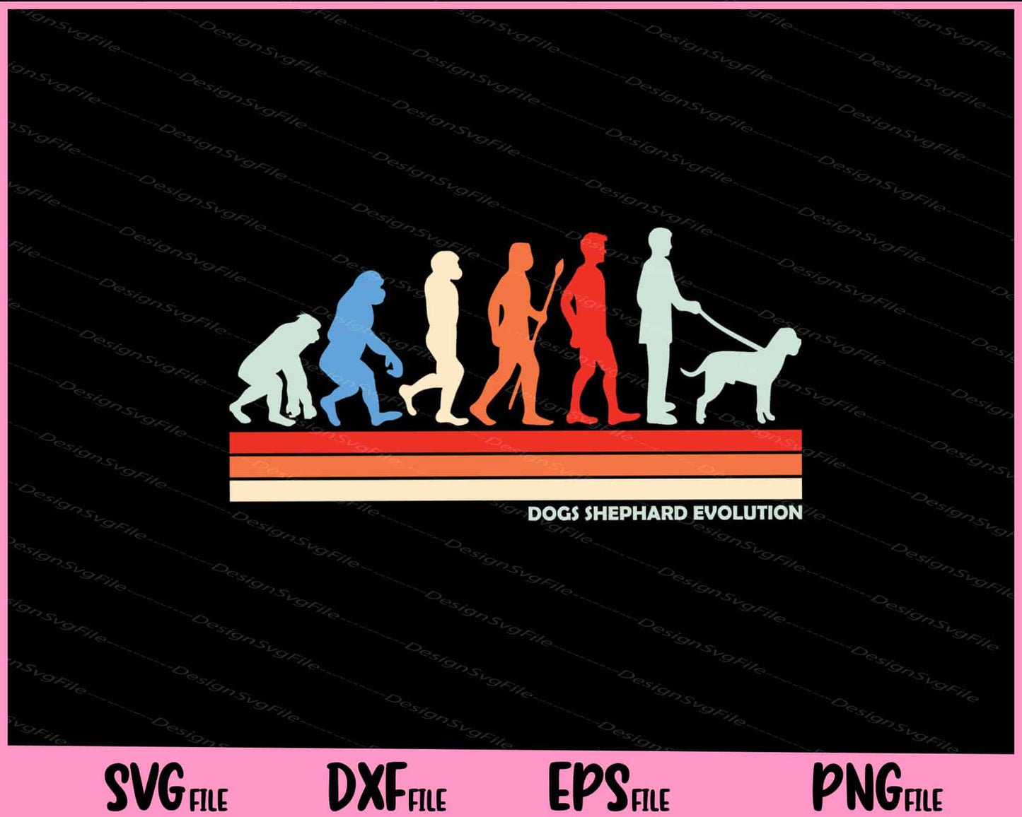 Dogs Shephard evolution Vintage Svg Cutting Printable Files  - Premium Cutting Files in SVG, PNG & EPS Formats - Premium SVG Cutting Files for Crafts