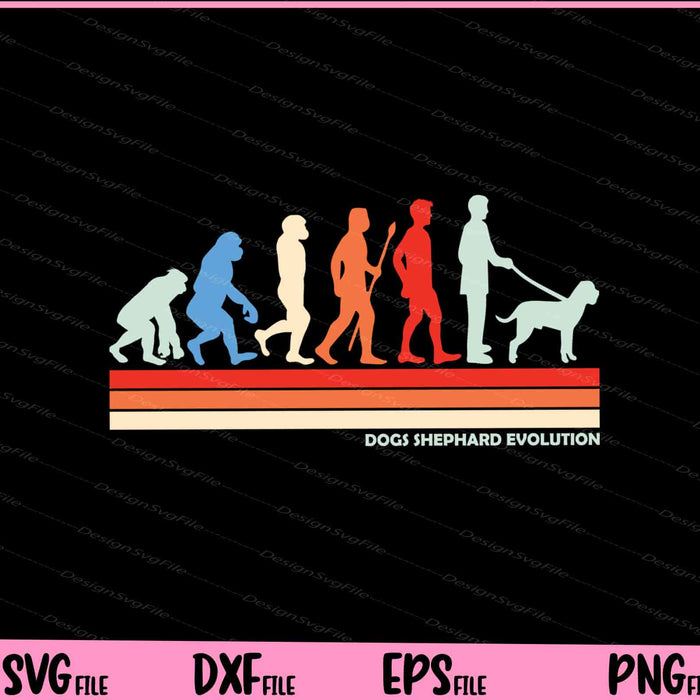 Dogs Shephard evolution Vintage Svg Cutting Printable Files  - Premium Cutting Files in SVG, PNG & EPS Formats - Premium SVG Cutting Files for Crafts