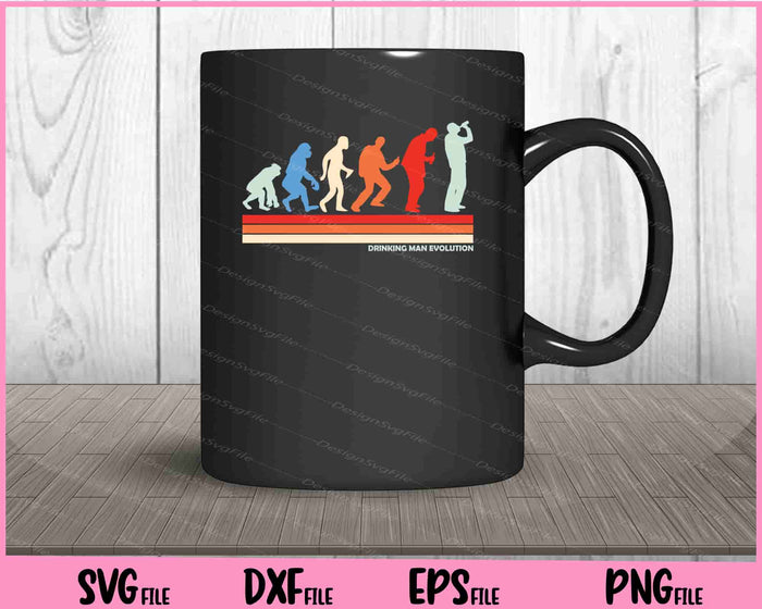 Drinking man evolution Vintage Svg Cutting Printable Files  - Premium Cutting Files in SVG, PNG & EPS Formats - Premium SVG Cutting Files for Crafts