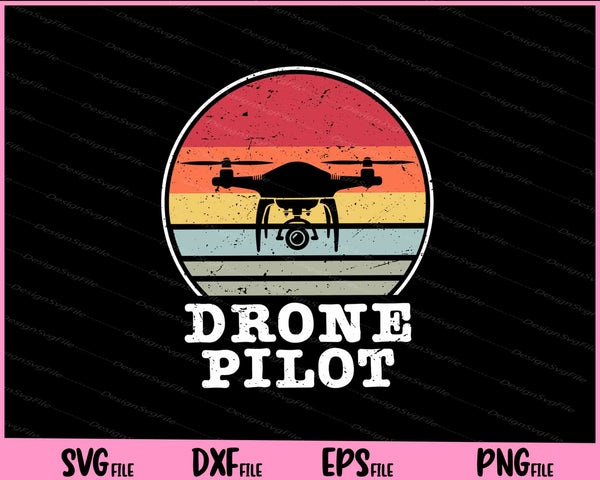 Drone Pilot Retro Vintage svg