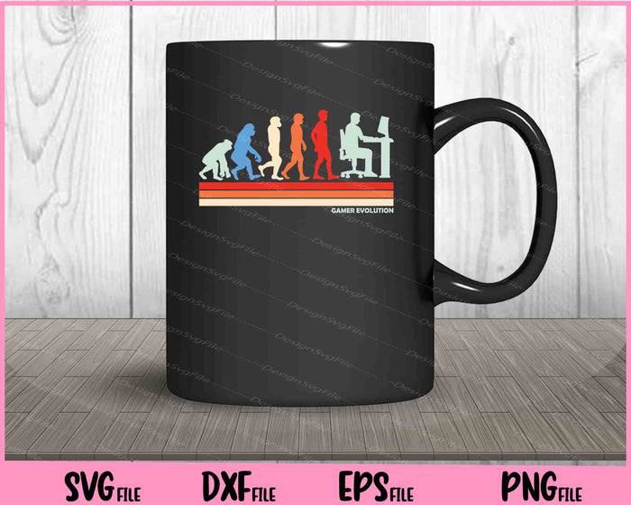 Gamer evolution Vintage Svg Cutting Printable Files  - Premium Cutting Files in SVG, PNG & EPS Formats - Premium SVG Cutting Files for Crafts