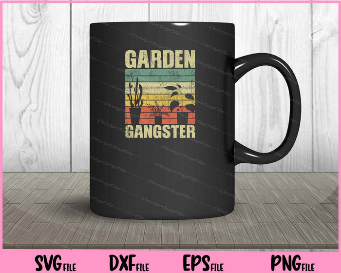 Garden Gangster Retro Vintage Funny Gardening Svg Cutting Printable Files  - Premium Cutting Files in SVG, PNG & EPS Formats - Premium SVG Cutting Files for Crafts