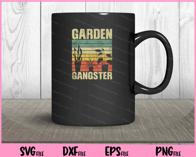 Garden Gangster Retro Vintage Funny Gardening mug
