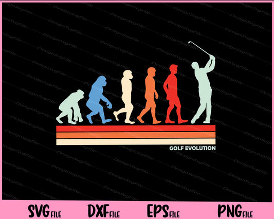 Golf evolution Vintage Svg Cutting Printable Files  - Premium Cutting Files in SVG, PNG & EPS Formats - Premium SVG Cutting Files for Crafts